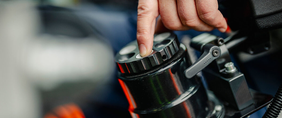 finger pressing button