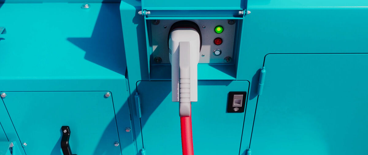 an electric Konecranes truck being charged